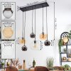 Koyoto Lámparas suspendidas, Luminarias esféricas, Lámparas colgantes Colores ámbar, Cromo, Transparente, Ahumado, 6 luces