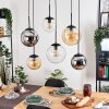 Gastor Lámparas suspendidas, Luminarias esféricas, Lámparas colgantes Colores ámbar, Cromo, Transparente, Ahumado, 6 luces