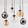 Gastor Lámparas suspendidas, Luminarias esféricas, Lámparas colgantes Colores ámbar, Cromo, Transparente, Ahumado, 6 luces