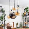 Koyoto Lámparas suspendidas, Luminarias esféricas, Lámparas colgantes Colores ámbar, Cromo, Transparente, Ahumado, 6 luces