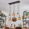 Koyoto Lámparas suspendidas, Luminarias esféricas, Lámparas colgantes Colores ámbar, Cromo, Transparente, Ahumado, 6 luces