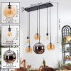 Koyoto Lámparas suspendidas, Luminarias esféricas, Lámparas colgantes Colores ámbar, Cromo, Transparente, Ahumado, 6 luces
