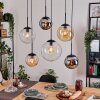 Gastor Lámparas suspendidas, Luminarias esféricas, Lámparas colgantes Colores ámbar, Cromo, Transparente, Ahumado, 6 luces