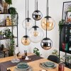 Gastor Lámparas suspendidas, Luminarias esféricas, Lámparas colgantes Colores ámbar, Cromo, Transparente, Ahumado, 6 luces