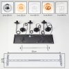 Gastor Lámparas suspendidas, Luminarias esféricas, Lámparas colgantes Colores ámbar, Cromo, Transparente, Ahumado, 6 luces