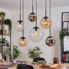 Gastor Lámparas suspendidas, Luminarias esféricas, Lámparas colgantes Colores ámbar, Cromo, Transparente, Ahumado, 6 luces