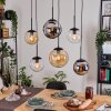 Gastor Lámparas suspendidas, Luminarias esféricas, Lámparas colgantes Colores ámbar, Cromo, Transparente, Ahumado, 6 luces