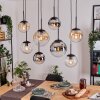 Gastor Lámparas suspendidas, Luminarias esféricas, Lámparas colgantes Colores ámbar, Cromo, Transparente, Ahumado, 8 luces