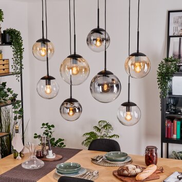 Gastor Lámparas suspendidas, Luminarias esféricas, Lámparas colgantes Colores ámbar, Transparente, Ahumado, 8 luces
