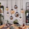 Gastor Lámparas suspendidas, Luminarias esféricas, Lámparas colgantes Colores ámbar, Cromo, Transparente, Ahumado, 8 luces