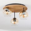 Ripoll Plafones, Luminarias esféricas Crudo, Negro, 3 luces