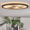 Ilyan Plafones, Panel LED Negro, 1 luz