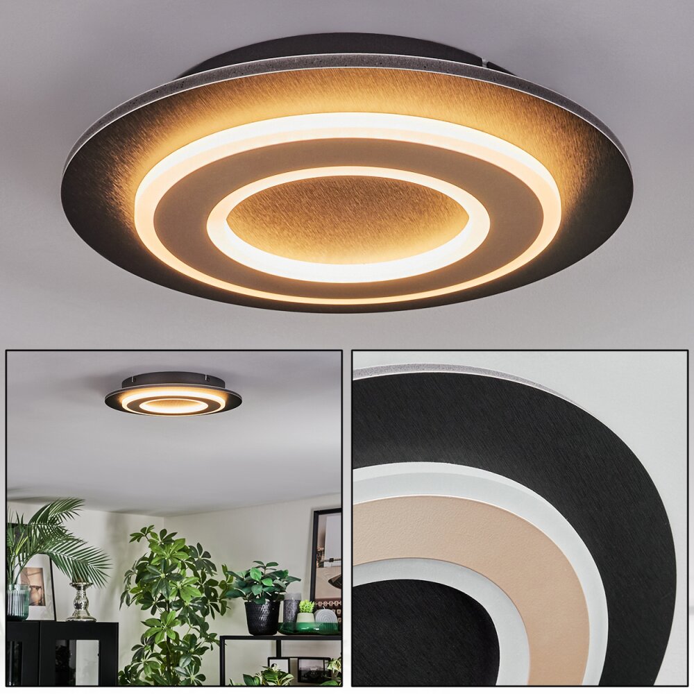 Lidor Plafones LED Negro, 1 luz main product photo