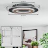 Lidor Plafones LED Negro, 1 luz