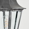 Lignac Aplique de exterior, Apliques Negro, Plata, 1 luz