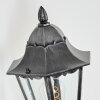 Lignac Aplique de exterior, Apliques Negro, Plata, 1 luz