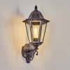 Lignac Aplique de exterior, Apliques Negro, Plata, 1 luz