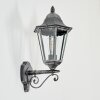 Lignac Aplique de exterior, Apliques Negro, Plata, 1 luz