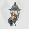 Lignac Aplique de exterior, Apliques Negro, Plata, 1 luz