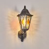 Lignac Aplique de exterior, Apliques Negro, Plata, 1 luz