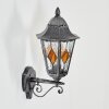 Lignac Aplique de exterior, Apliques Negro, Plata, 1 luz