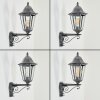 Lignac Aplique de exterior, Apliques Negro, Plata, 1 luz, Sensor de movimiento