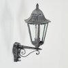 Lignac Aplique de exterior, Apliques Negro, Plata, 1 luz, Sensor de movimiento