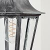 Lignac Aplique de exterior, Apliques Negro, Plata, 1 luz
