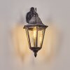 Lignac Aplique de exterior, Apliques Negro, Plata, 1 luz