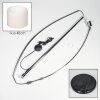 Bassagoda Lámpara de pie, Lámparas de pie tipo arco Cromo, Negro, 1 luz, Pantalla de tela