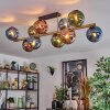 Koyoto Plafones, Luminarias esféricas dorado, Negro, 10 luces