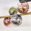 Koyoto Plafones, Luminarias esféricas dorado, Negro, 10 luces