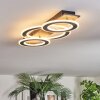 Lidor Plafones LED Cromo, Negro, 1 luz