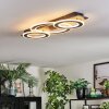 Lidor Plafones LED Cromo, Negro, 1 luz