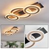 Lidor Plafones LED Cromo, Negro, 1 luz