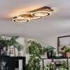 Lidor Plafones LED Cromo, Negro, 1 luz