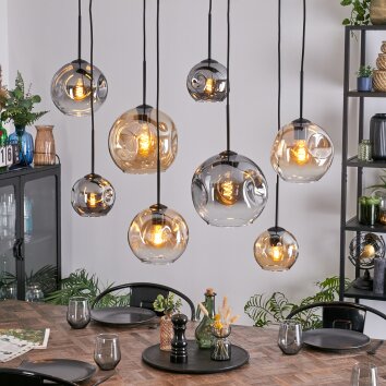 Ripoll Lámparas suspendidas, Luminarias esféricas, Lámparas colgantes Colores ámbar, Transparente, Ahumado, 8 luces Ripoll Lámparas suspendidas, Luminarias esféricas, Lámparas colgantes Colores ámbar, Transparente, Ahumado, 8 luces