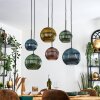 Koyoto Lámparas suspendidas, Luminarias esféricas, Lámparas colgantes Azul, dorado, Verde, Color cobre, 6 luces