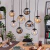 Gastor Lámparas suspendidas, Luminarias esféricas, Lámparas colgantes Colores ámbar, Cromo, Transparente, Ahumado, 8 luces