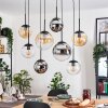 Gastor Lámparas suspendidas, Luminarias esféricas, Lámparas colgantes Colores ámbar, Cromo, Transparente, Ahumado, 8 luces