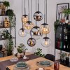 Gastor Lámparas suspendidas, Luminarias esféricas, Lámparas colgantes Colores ámbar, Cromo, Transparente, Ahumado, 8 luces