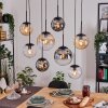 Gastor Lámparas suspendidas, Luminarias esféricas, Lámparas colgantes Colores ámbar, Transparente, Ahumado, 8 luces