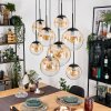 Gastor Lámparas suspendidas, Luminarias esféricas, Lámparas colgantes Colores ámbar, Transparente, 8 luces