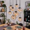 Gastor Lámparas suspendidas, Luminarias esféricas, Lámparas colgantes Colores ámbar, Transparente, 8 luces