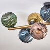 Koyoto Plafones, Luminarias esféricas dorado, Negro, 10 luces