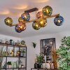 Koyoto Plafones, Luminarias esféricas dorado, Negro, 10 luces
