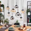 Gastor Lámparas suspendidas, Luminarias esféricas, Lámparas colgantes Colores ámbar, Cromo, Transparente, Ahumado, 8 luces