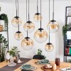 Gastor Lámparas suspendidas, Luminarias esféricas, Lámparas colgantes Colores ámbar, Transparente, 8 luces