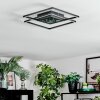 Manor Plafones LED Negro, 1 luz, Mando a distancia