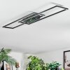 Manor Plafones LED Negro, 1 luz, Mando a distancia